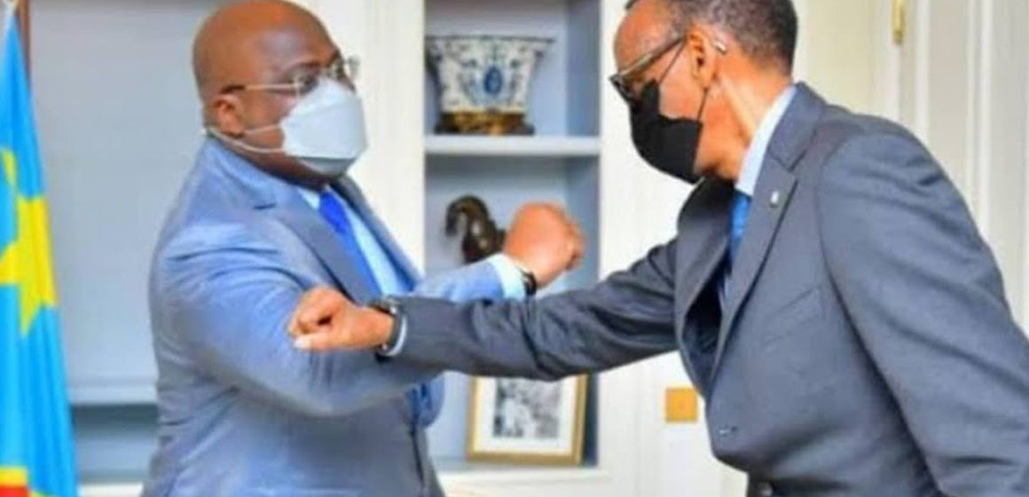 Félix Tshisekedi et Paul Kagame masqués