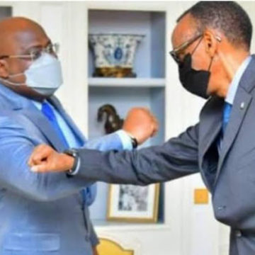 Félix Tshisekedi et Paul Kagame masqués