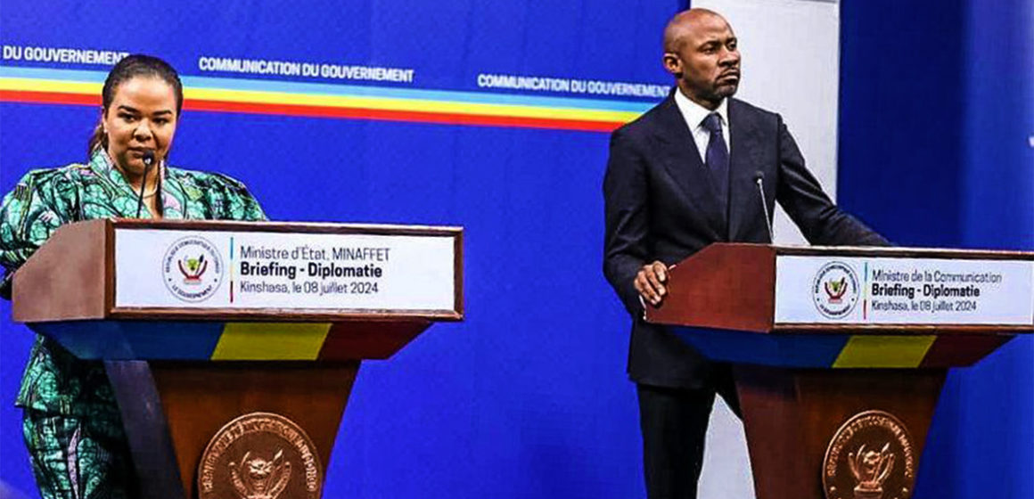 Les ministres Thérèse Kayibanda et Patrick Muyaya