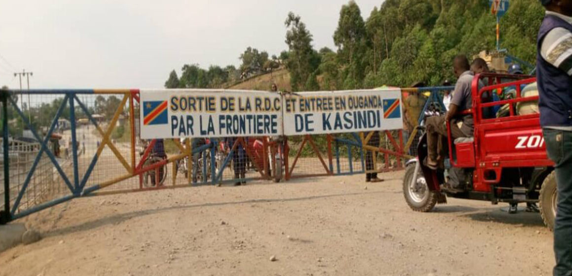 Frontière RDC-Ouganda barrière de Kasindi