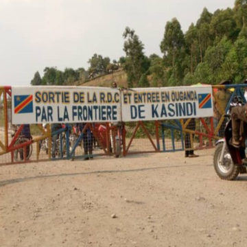 Frontière RDC-Ouganda barrière de Kasindi
