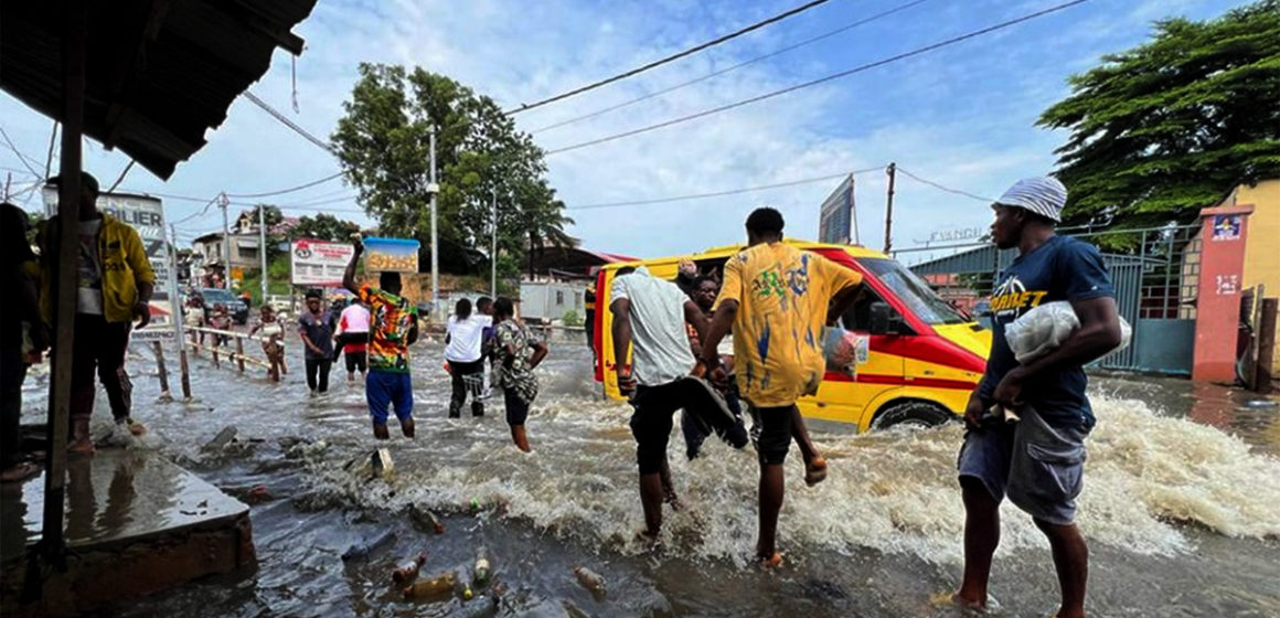 Kinshasa-inondé Kinshasa inondé après la pluie