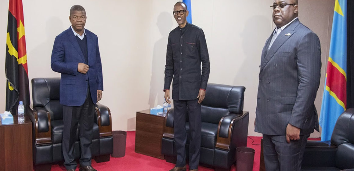 Kagame-Lourenço-Tshisekedi.2 Kagame, Lourenço et Tshisekedi