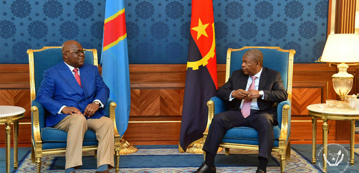 Tshisekedi-Lourenço-Luanda Félix Tshisekedi et Joao Lourenço à Luanda