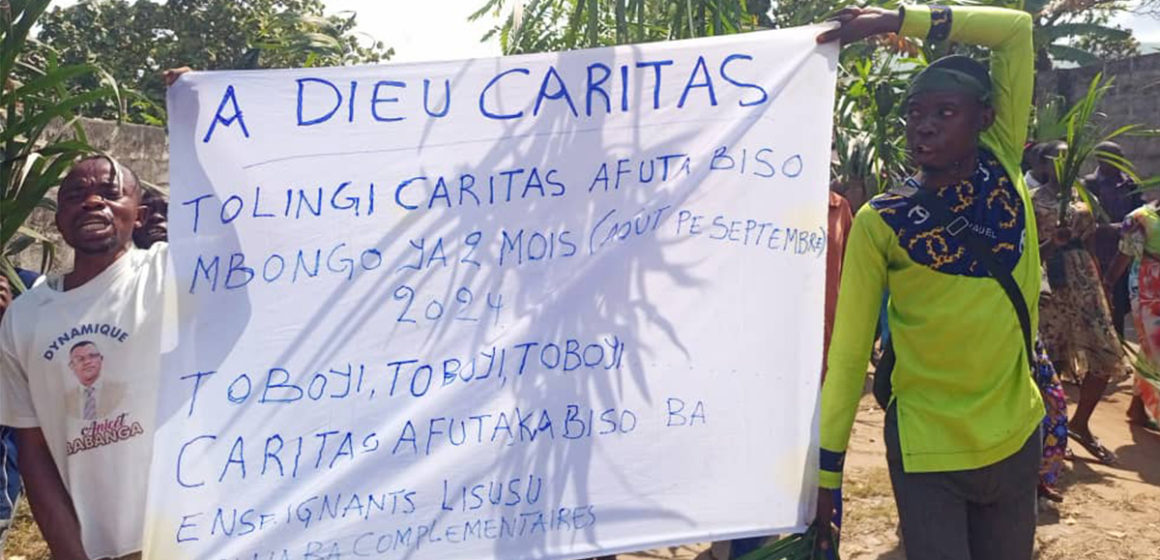 Enseignants furieux contre Caritas Inongo